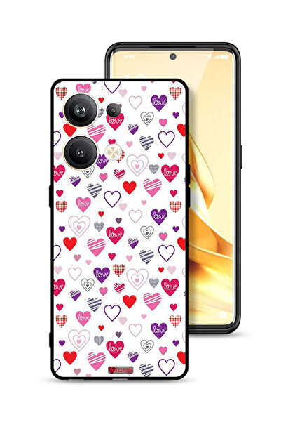 Tolwak غطاء حماية لهاتف Oppo Reno9 Pro Plus 5G بنقشة قلوب