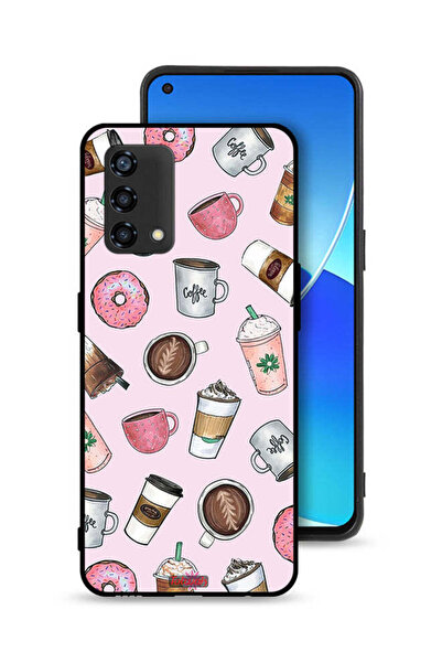 Tolwak غطاء حماية لهاتف Oppo Reno6 Lite برسومات محبي القهوة