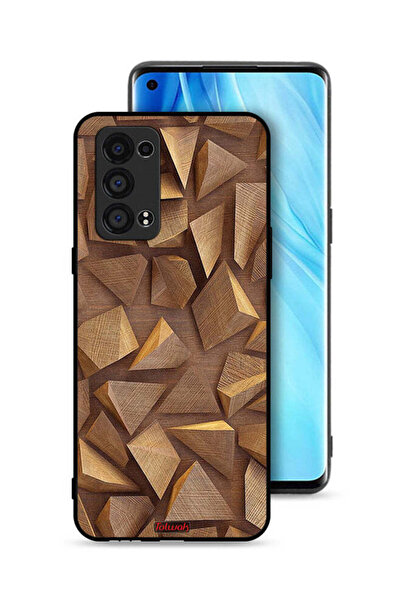 Tolwak غطاء حماية لهاتف Oppo Reno6 Pro Plus 5G بتصميم قطع خشبية فنية