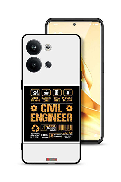 Tolwak غطاء حماية لهاتف Oppo Reno9 Pro 5G - ملصق مهندس مدني