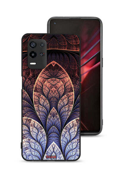 Tolwak غطاء حماية Oppo K9x بتصميم زهور كسورية تجريدية
