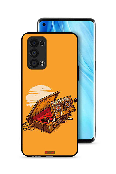 Tolwak غطاء حماية لهاتف Oppo Reno6 Pro Plus 5G بتصميم شريط كاسيت وشريط لاصق