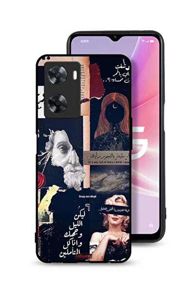 Tolwak غطاء حماية لهاتف Oppo A57s بعبارات عربية ووجوه مقطوعة