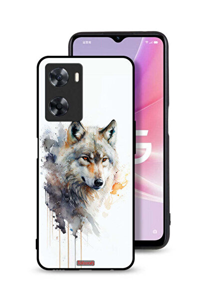 Tolwak Oppo A57s Protective Case Cover Wolf Abstract Art