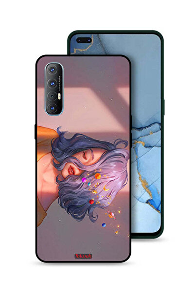 Tolwak Oppo Reno3 Pro 4G Protective Case Cover Girl And Space Art