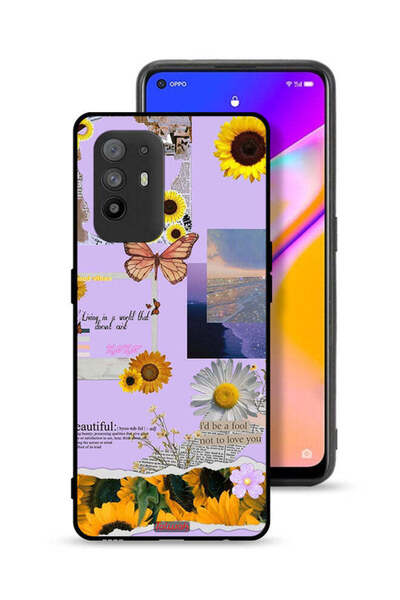Tolwak غطاء حماية لهاتف Oppo F19 Pro Plus 5G بملصقات عباد الشمس الجميلة