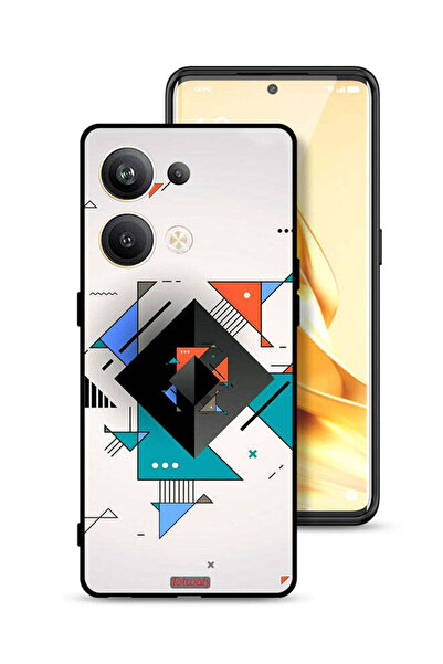 Tolwak غطاء حماية لهاتف Oppo Reno9 Pro Plus 5G بأشكال مربعة ومثلثة ونمط تجريدي