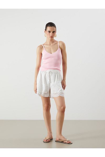 LC Waikiki New Season Women's Openwork Sort with Elastic Waist - S5N621Z8