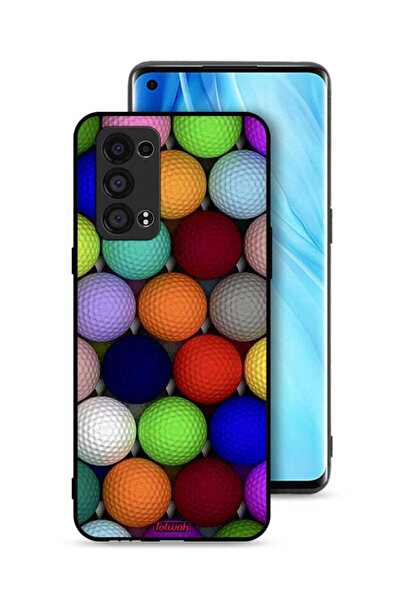 Tolwak غطاء حماية لهاتف Oppo Reno6 Pro Plus 5G بتصميم كرات فنية تجريدية