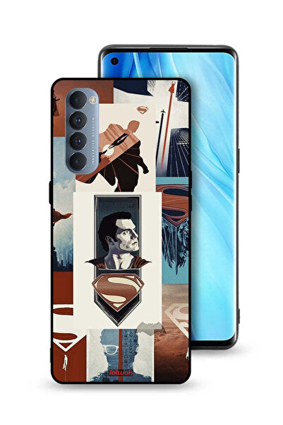 Tolwak غطاء حماية لهاتف Oppo Reno4 Pro 4G برسومات سوبرمان