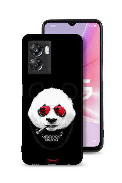 Tolwak غطاء حماية لهاتف OnePlus Nord N300 بتصميم Boss Panda
