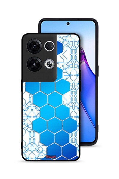 Tolwak غطاء حماية لهاتف Oppo Reno8 Pro Plus 5G بنمط شبكة أيقونات سداسية الشكل