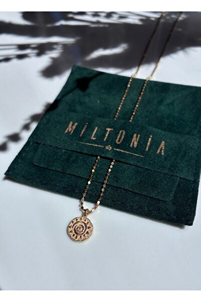 Miltonia 925s Tasarım Güneş Gümüş Kolye