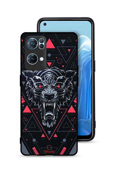 Tolwak غطاء حماية لهاتف Oppo Reno7 Pro 5G بتصميم الذئب المتمرّد