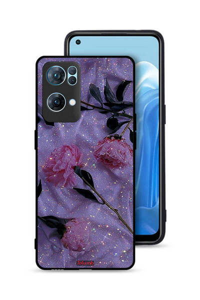 Tolwak غطاء حماية لهاتف Oppo Reno7 Pro 5G بنقشة ورود لامعة