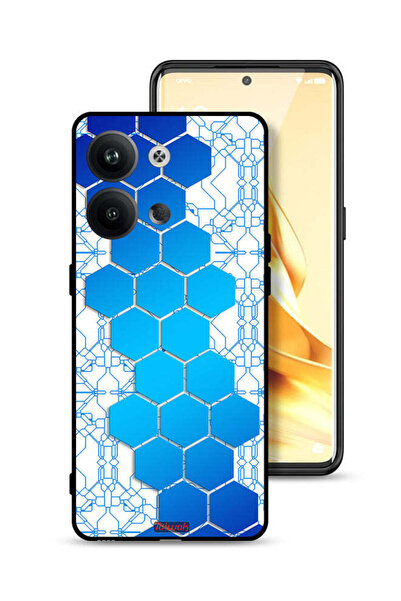 Tolwak غطاء حماية لهاتف Oppo Reno9 Pro 5G بنمط شبكة أيقونات سداسية الشكل