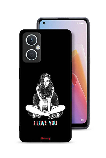 Tolwak جراب حماية لهاتف Oppo A96 5G (الصين) مطبوع عليه عبارة "أحبك"