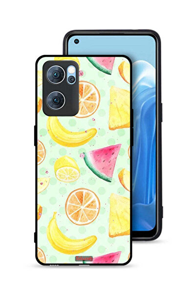 Tolwak غطاء حماية لهاتف Oppo Reno7 5G برسومات فواكه وألوان مائية