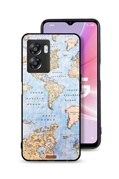 Tolwak غطاء حماية لهاتف Oppo A57 5G مع خريطة العالم