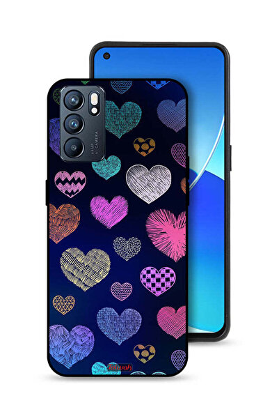 Tolwak غطاء حماية لهاتف Oppo Reno6 5G بنقشة قلوب داجا