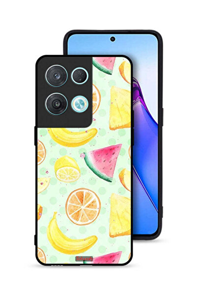 Tolwak غطاء حماية لهاتف Oppo Reno8 Pro 5G برسومات فواكه وألوان مائية