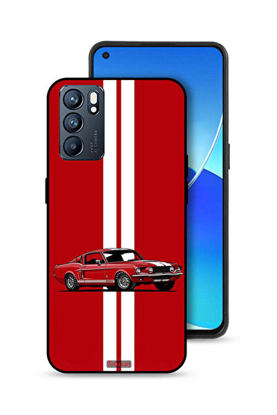 Tolwak Oppo Reno6 5G Protective Case Cover Vintage Car Abstract Art