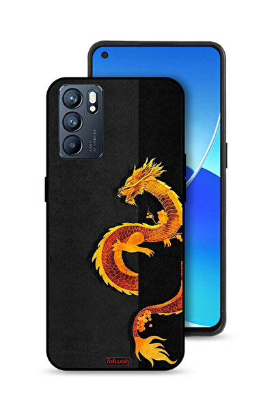 Tolwak Oppo Reno6 5G Protective Case Cover Dragon Art