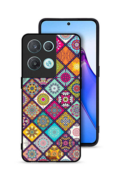 Tolwak غطاء حماية لهاتف Oppo Reno8 Pro 5G بنمط مربعات ماندالا