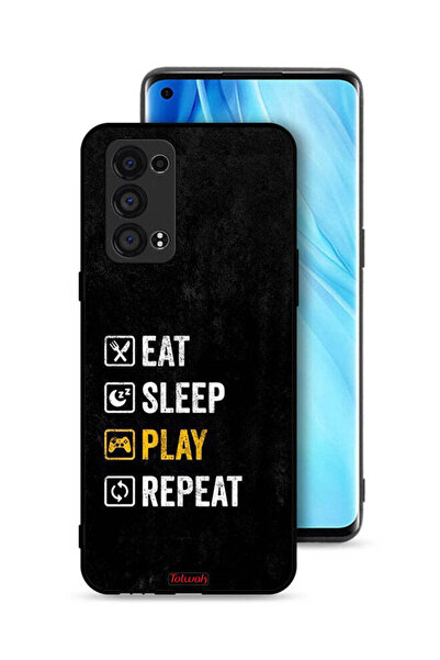 Tolwak غطاء حماية Oppo Reno6 Pro Plus 5G، تناول الطعام، النوم، اللعب، التكرار