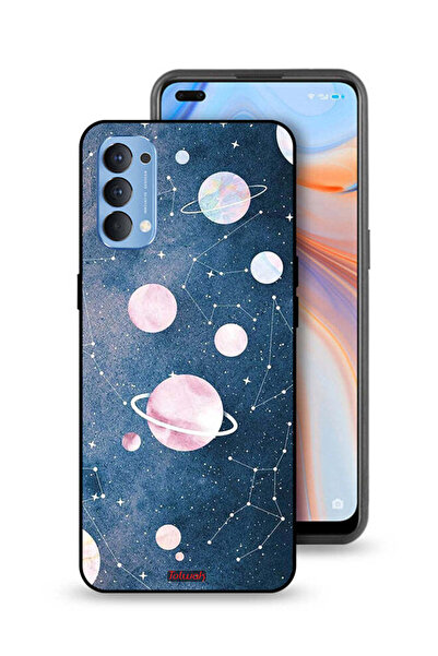 Tolwak Oppo Reno4 4G Protective Case Cover Space Art