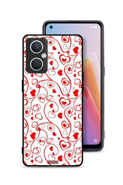 Tolwak جراب حماية بنقشة قلوب لهاتف Oppo A96 5G (الصين)