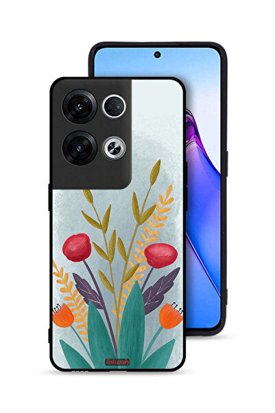 Tolwak غطاء حماية لهاتف Oppo Reno8 Pro Plus 5G برسومات نباتية