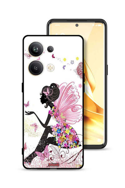 Tolwak غطاء حماية لهاتف Oppo Reno9 Pro Plus 5G بتصميم فتاة الفراشة