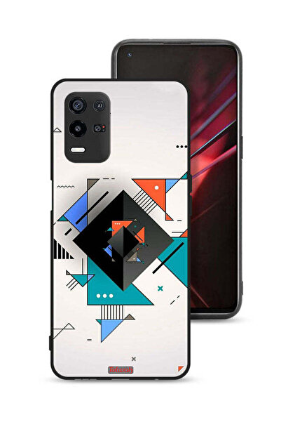 Tolwak غطاء حماية لهاتف Oppo K9x بأشكال مربعة ومثلثة ونمط تجريدي