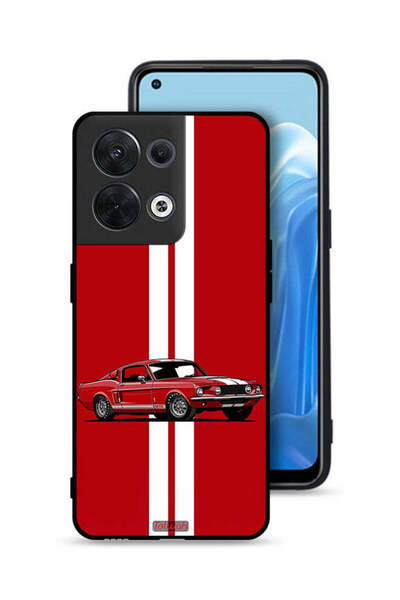 Tolwak Oppo Reno8 5G Protective Case Cover Vintage Car Abstract Art
