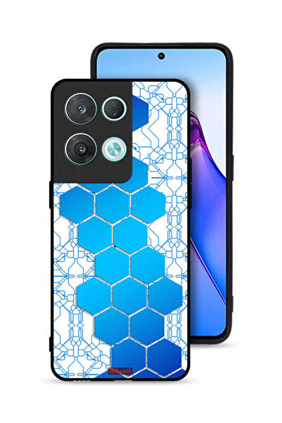 Tolwak غطاء حماية لهاتف Oppo Reno8 Pro 5G بنمط شبكة أيقونات سداسية الشكل