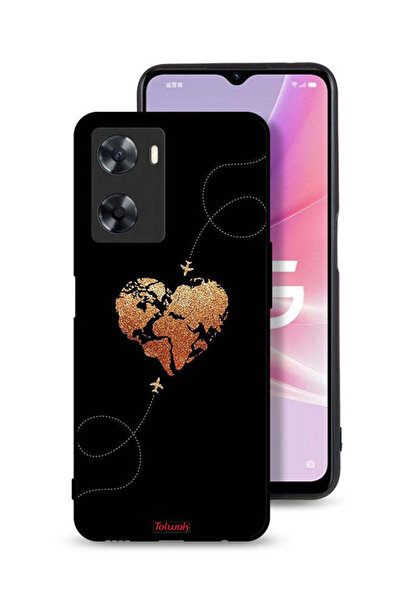Tolwak غطاء حماية لهاتف Oppo A77s برسومات طائرات تلامس القلب