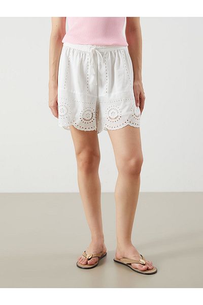 LC Waikiki New Season Women's Openwork Sort with Elastic Waist - S5N621Z8