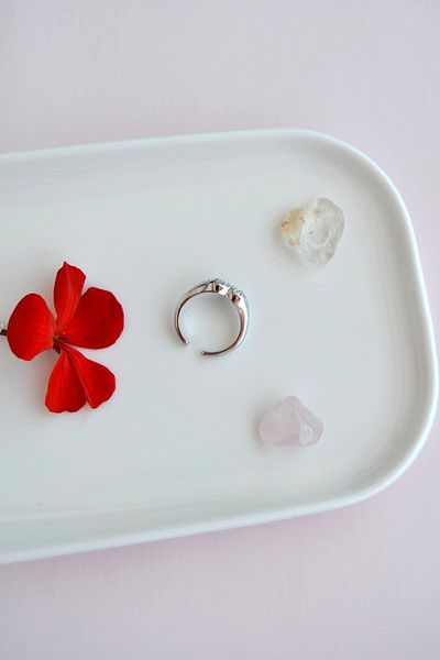 Sacce Scarves&Accessories Heart Model Zircon Stone Little Finger Ring