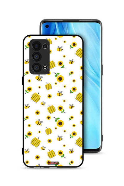Tolwak غطاء حماية لهاتف Oppo Reno6 Pro Plus 5G بنقشة عباد الشمس والنحل