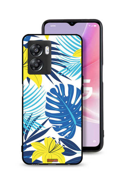 Tolwak غطاء حماية لهاتف Oppo A57 5G برسومات ريش وزهور