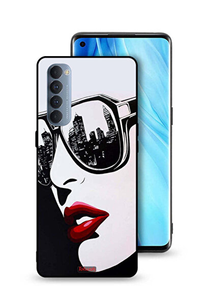 Tolwak غطاء حماية لهاتف Oppo Reno4 Pro 4G برسومات فنية تجريدية لوجه فتاة
