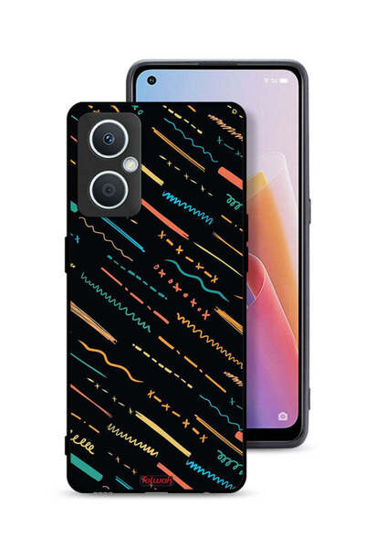 Tolwak جراب حماية لهاتف Oppo A96 5G (الصين) بنمط تجريدي بخطوط X