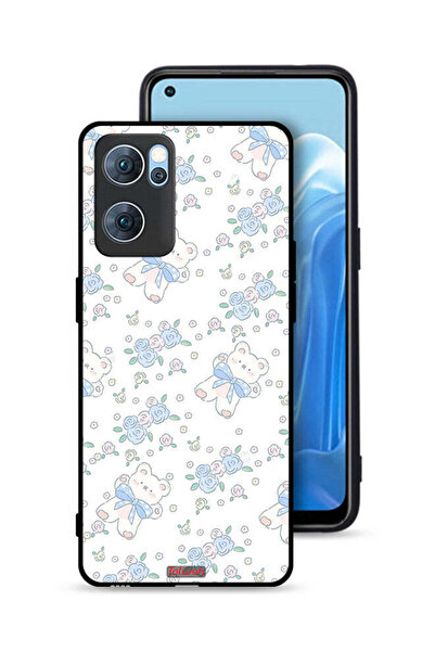 Tolwak غطاء حماية لهاتف Oppo Reno7 5G مع أيقونة دب تيدي لطيف وزهور