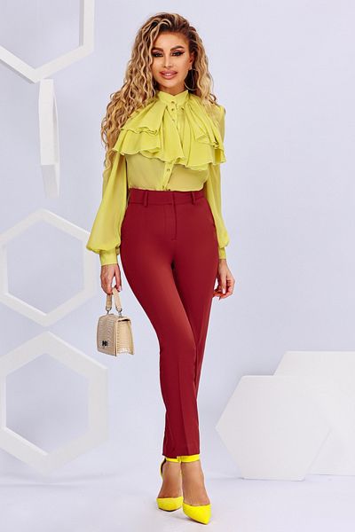 Atmosphere Fashion Burgundy tapered pants