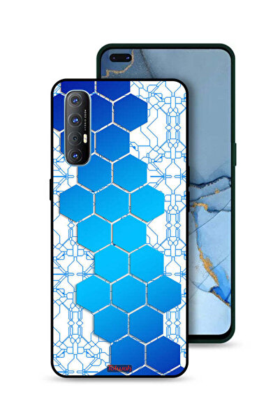 Tolwak غطاء حماية لهاتف Oppo Reno3 Pro 4G بنمط شبكة أيقونات سداسية الشكل