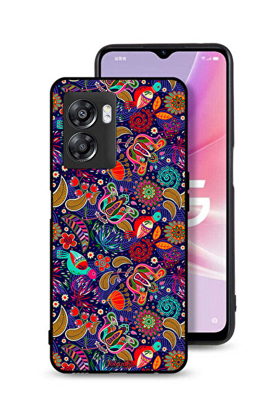 Tolwak غطاء حماية لهاتف OnePlus Nord N300 بنقشة طيور وأوراق وأزهار ملونة