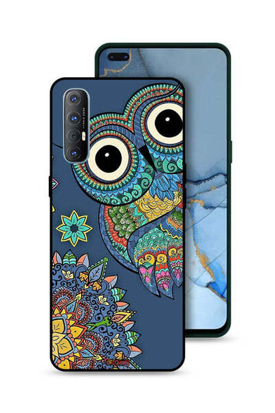Tolwak غطاء حماية لهاتف Oppo Reno3 Pro 4G بتصميم بومة زهرية