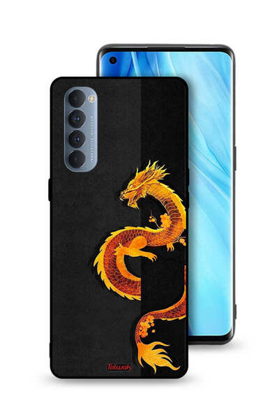 Tolwak Oppo Reno4 Pro 4G Protective Case Cover Dragon Art