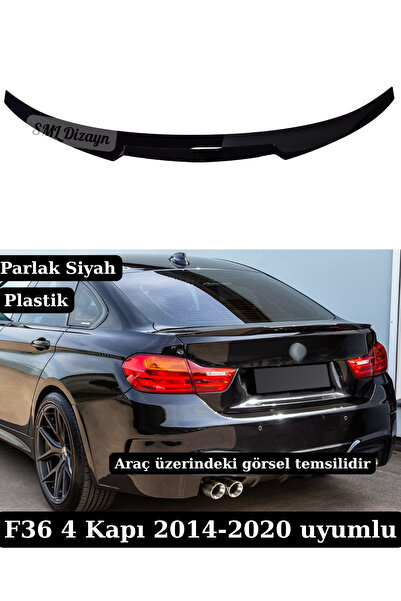SML Dizayn Bmw F36 M4 Spoiler 2014-2020 Parlak Siyah 4 Kapı uyumlu F36 Bagaj-...